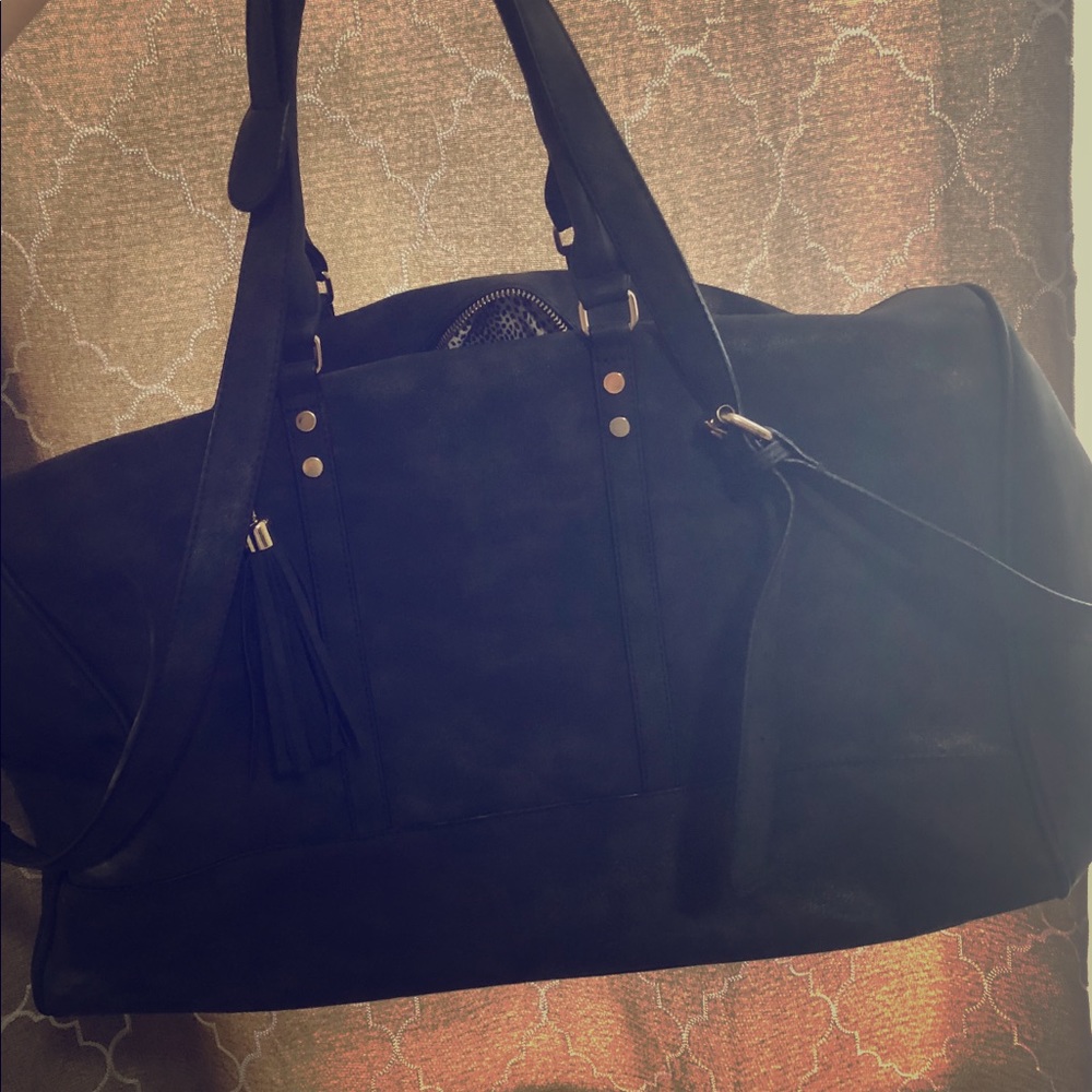 Sole Society Black Weekender Duffel Bag
